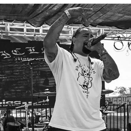 Performing live, black and white
